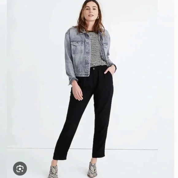 Madewell Drapey Track Trouser Black Size Small - Picture 1 of 9